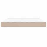 Vidaxl pocketveringmatras medium 160x200x20 cm kunstleer cappuccinokleurig
