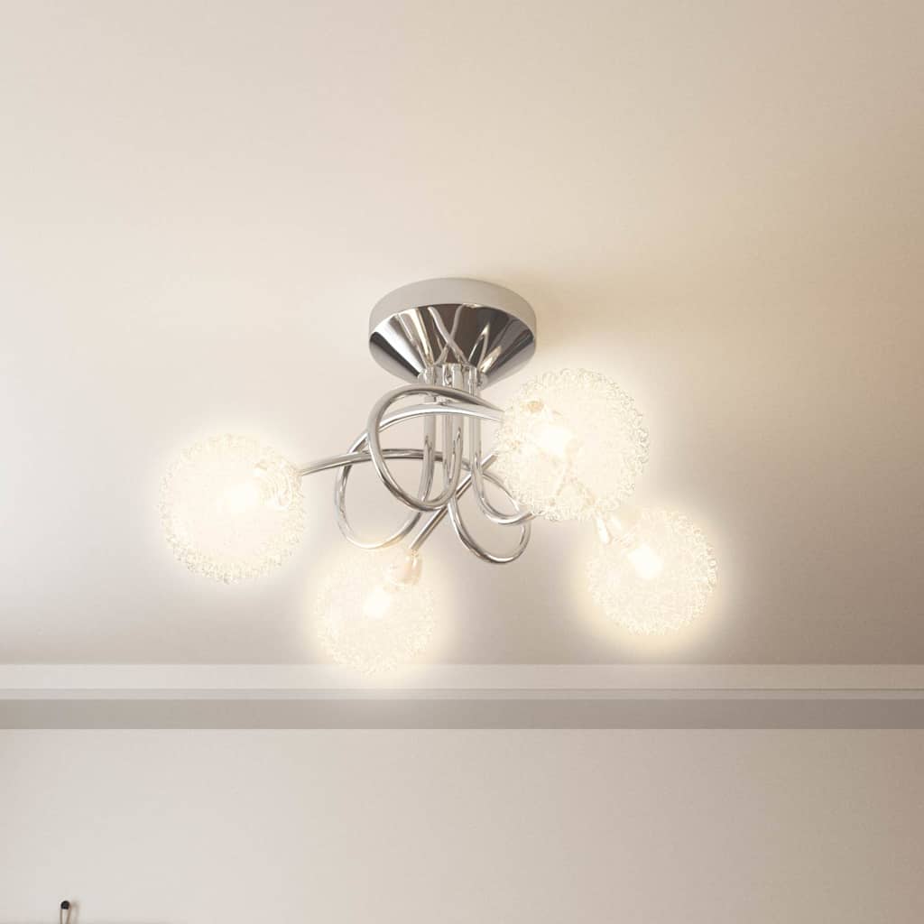 Vidaxl loftlampe med mesh -ledninger til 4 x G9 LED