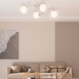 Vidaxl loftlampe med glasboller omkring 4xg9