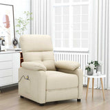 Vidaxl massagestoel stof crèmekleurig