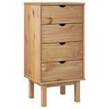 Vidaxl ladekast otta 45x39x90 cm massief grenenhout