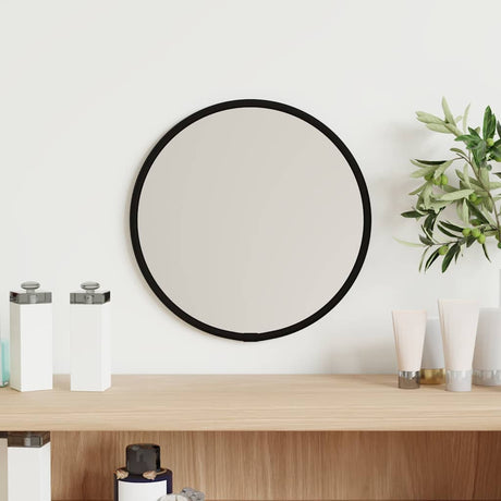 Vidaxl Wall Mirror Round Ø20 cm sort