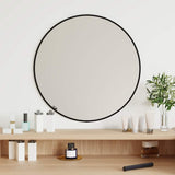 Vidaxl Wall Mirror Round Ø50 cm sort