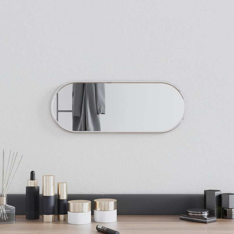 Vidaxx vægspejl 40x15 cm oval sølvfarvet
