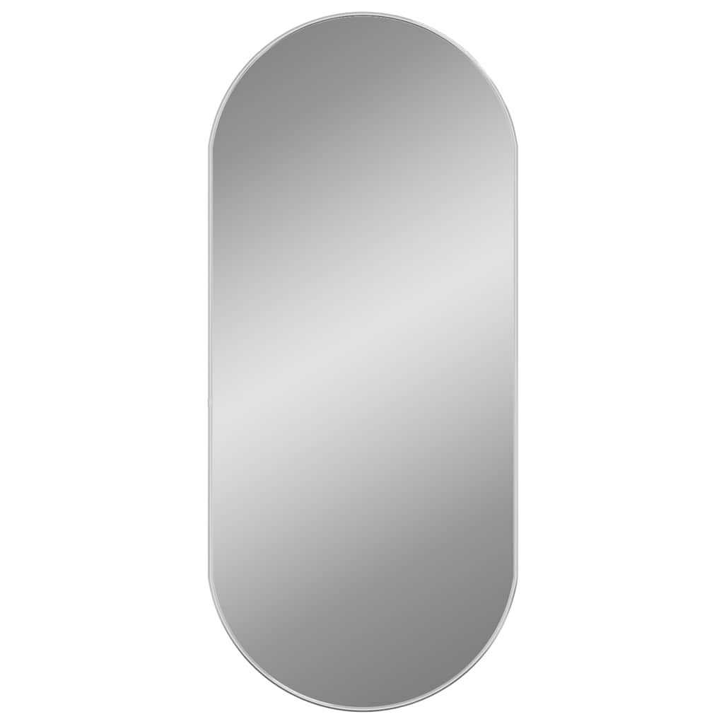 Vidaxl Wall Mirror 100x45 cm Oval sølvfarvet
