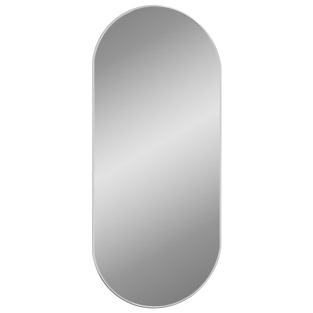 Vidaxl Wall Mirror 100x45 cm Oval sølvfarvet