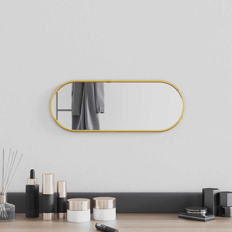 Vidaxx vægspejl 40x15 cm oval guldfarvet