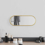 Vidaxx vægspejl 40x15 cm oval guldfarvet