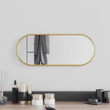 Vidaxl Wall Mirror 50x20 cm Oval guldfarvet