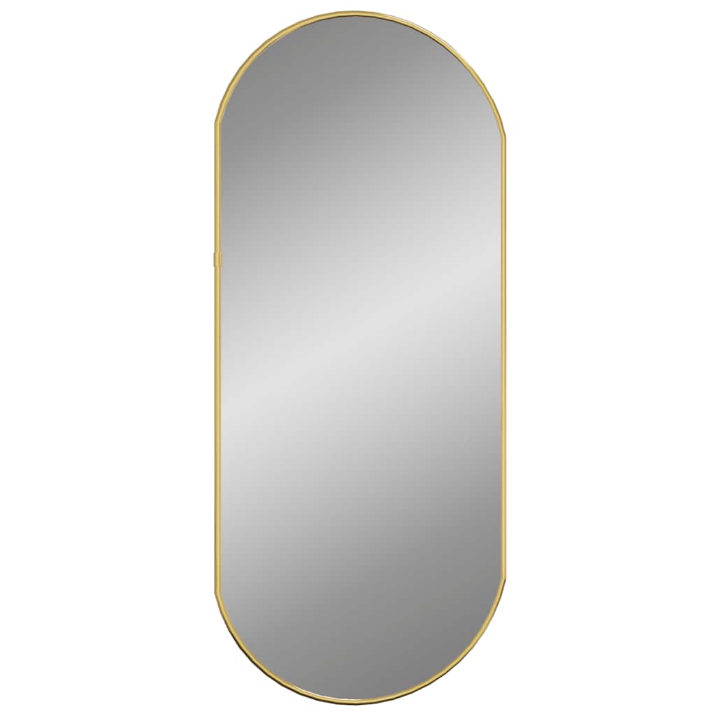 Vidaxx vægspejl 70x30 cm oval guldfarvet