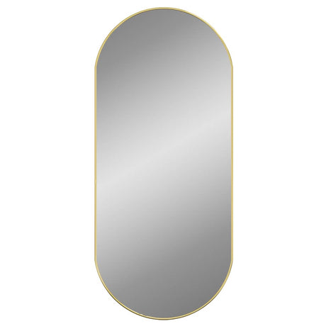 Vidaxl Wall Mirror 100x45 cm Oval guldfarvet