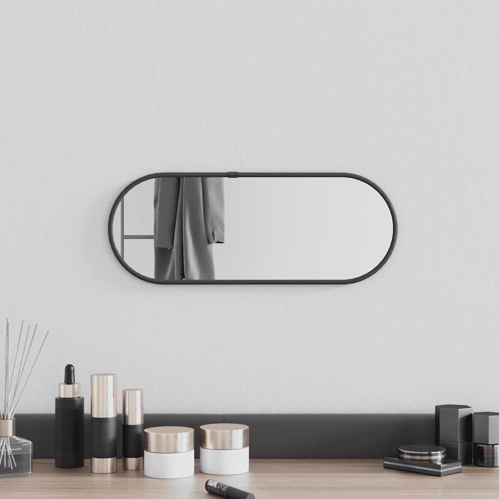 Vidaxx vægspejl 40x15 cm oval sort