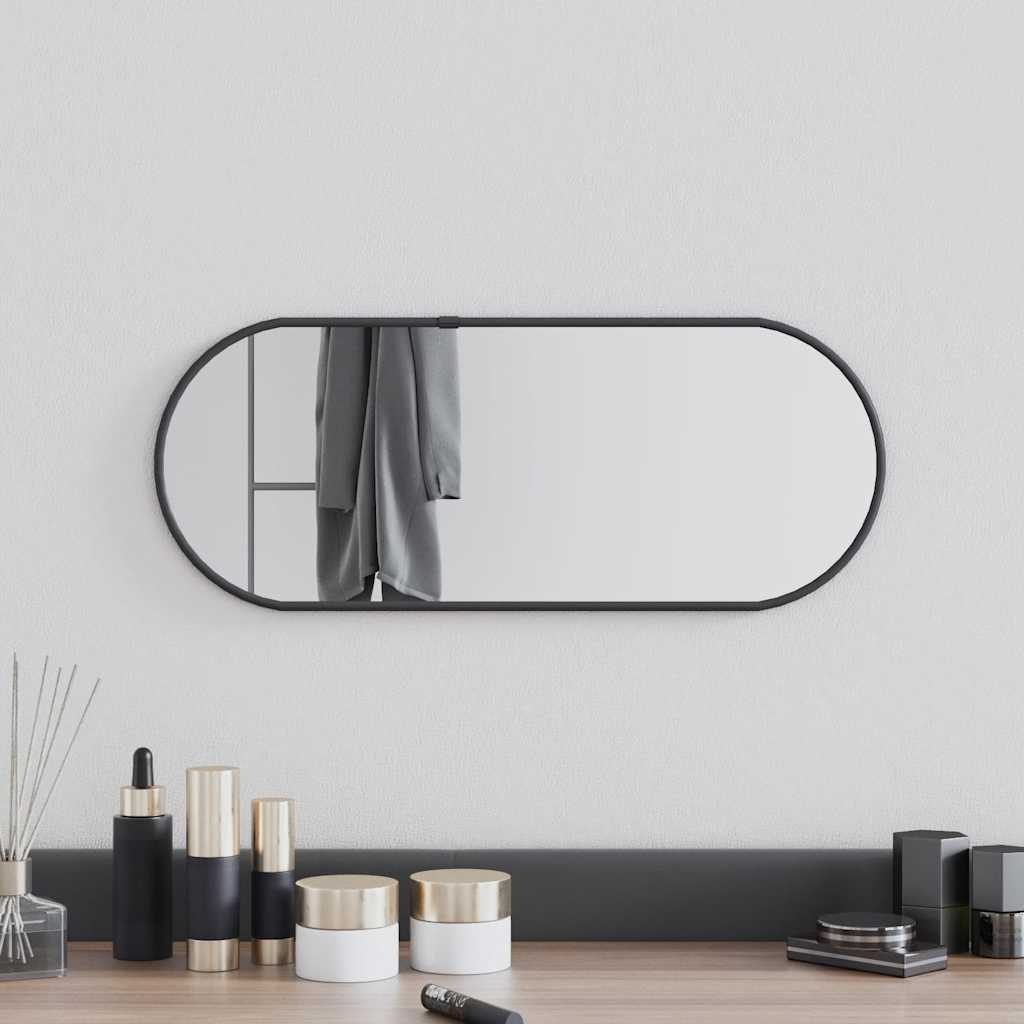 Vidaxx væg spejl 50x20 cm oval sort