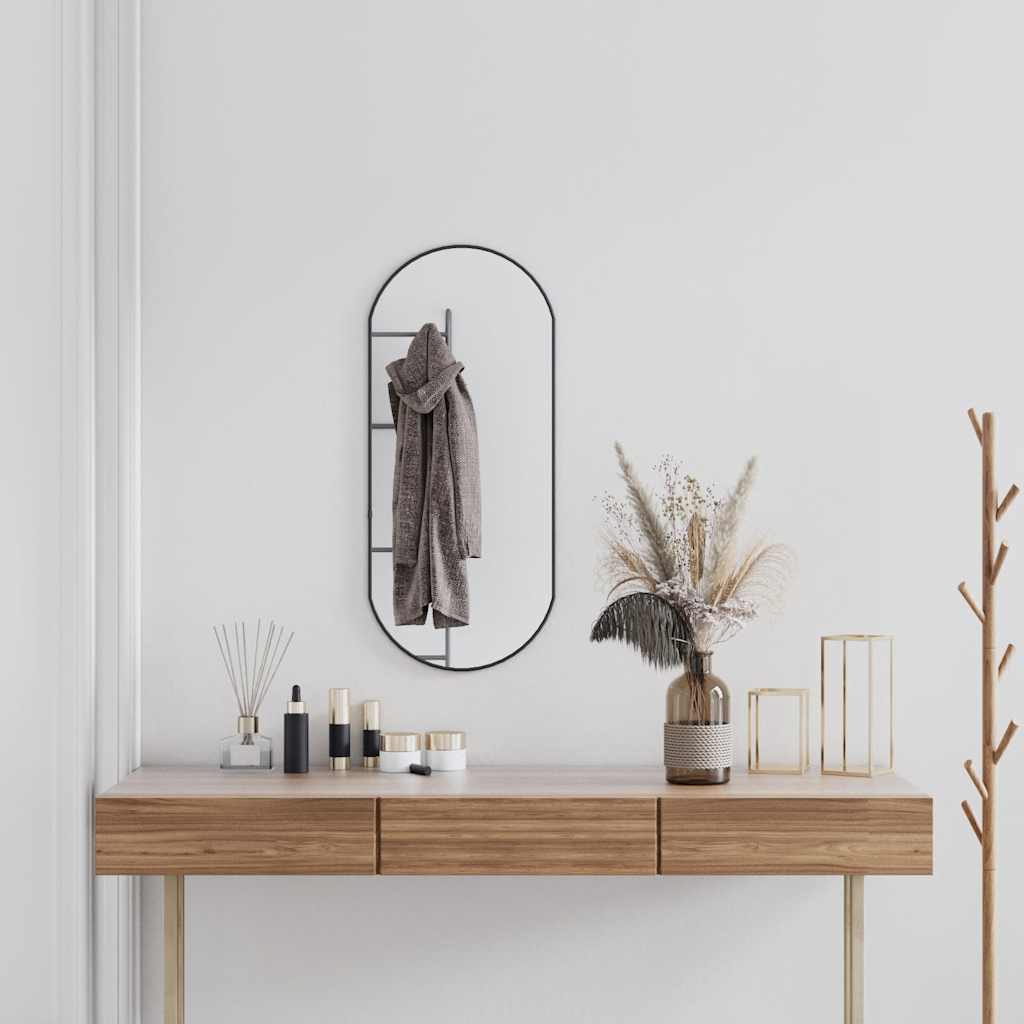 Vidaxl Wall Mirror 80x35 cm Oval sort