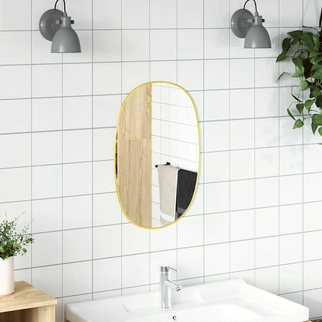 Vidaxl Wall Mirror 50x35 cm guldfarvet