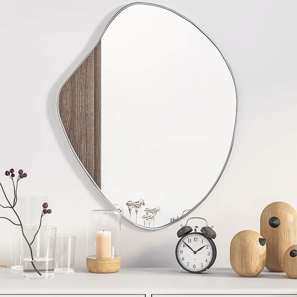 Vidaxx Wall Mirror 60x50 cm sølvfarvet