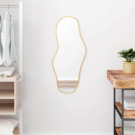 Vidaxx Wall Mirror 80x35 cm guldfarvet
