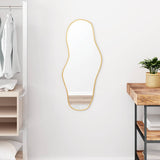 Vidaxx Wall Mirror 80x35 cm guldfarvet