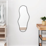 Vidaxl Wall Mirror 80x35 cm sort
