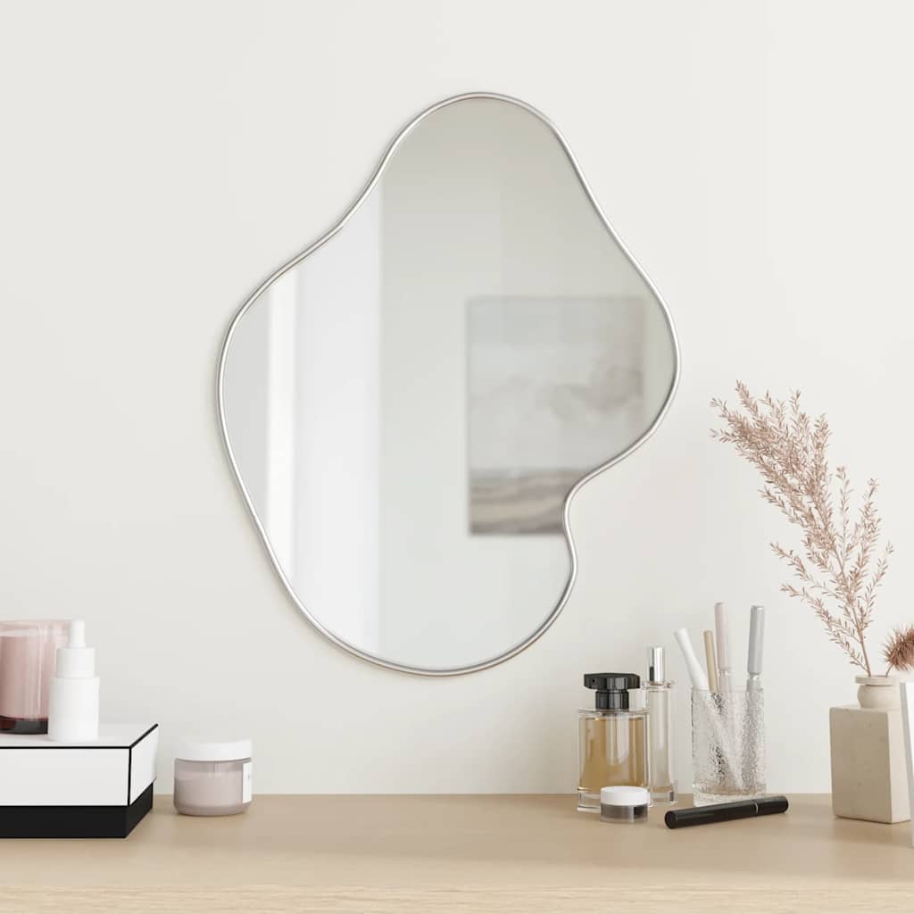 Vidaxl Wall Mirror 50x40 cm sølvfarvet