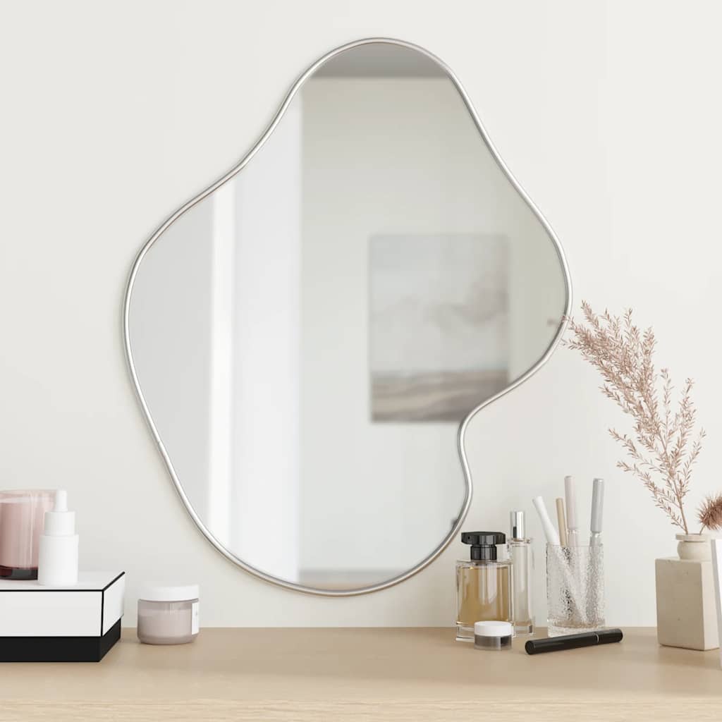 Vidaxl Wall Mirror 60x50 cm sølvfarvet