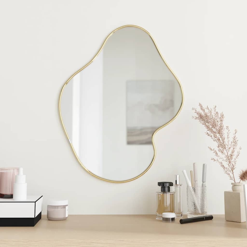 Vidaxl Wall Mirror 50x40 cm guldfarvet
