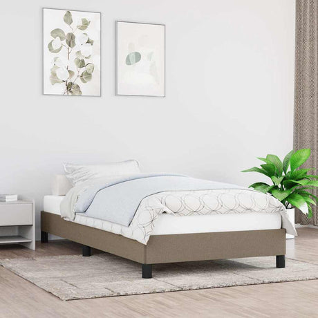Vidaxl bedframe zonder matras 100x200 cm stof taupe
