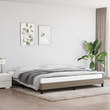 Vidaxl bedframe zonder matras stof taupe 200x200 cm