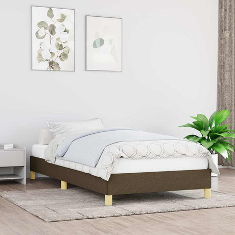 Vidaxl bedframe zonder matras 80x200 cm stof donkerbruin