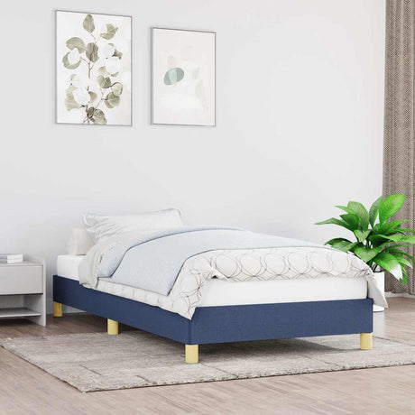 Vidaxl bedframe zonder matras 100x200 cm stof blauw
