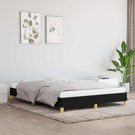 Vidaxl bedframe zonder matras stof zwart 140x200 cm