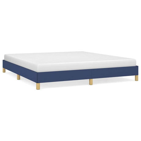 Vidaxl bedframe zonder matras stof blauw 180x200 cm