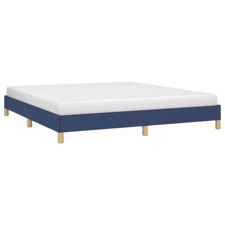 Vidaxl bedframe zonder matras stof blauw 180x200 cm
