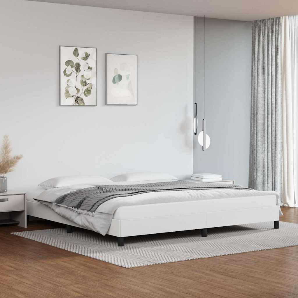 Vidaxl bedframe kunstleer wit 200x200 cm