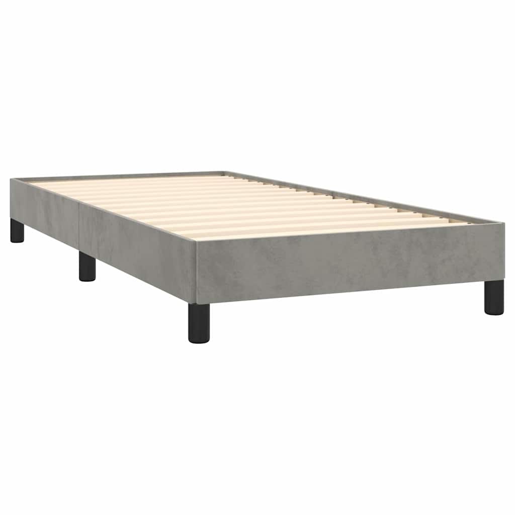 Vidaxl bedframe zonder matras 90x200 cm fluweel lichtgrijs