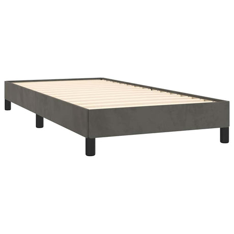 Vidaxl bedframe zonder matras 100x200 cm fluweel donkergrijs