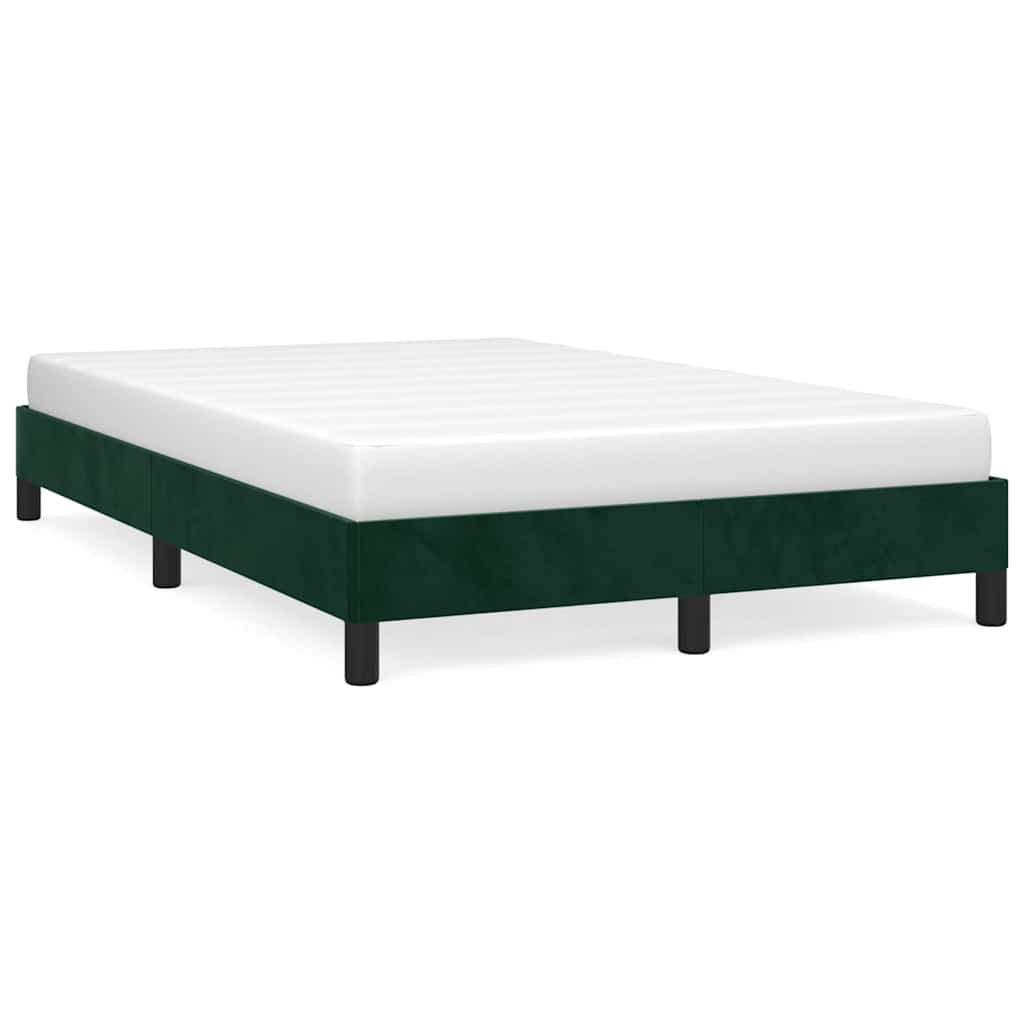 Vidaxl bedframe zonder matras 120x200 cm fluweel donkergroen