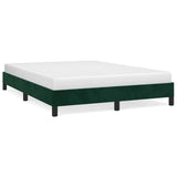 Vidaxl bedframe zonder matras 140x190 cm fluweel donkergroen