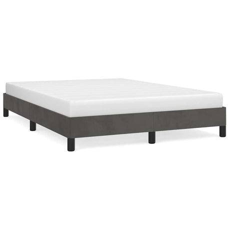 Vidaxl bedframe zonder matras 140x200 cm fluweel donkergrijs