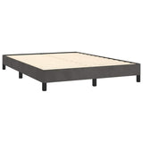 Vidaxl bedframe zonder matras 140x200 cm fluweel donkergrijs