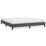 Vidaxl bedframe zonder matras 160x200 cm fluweel donkergrijs