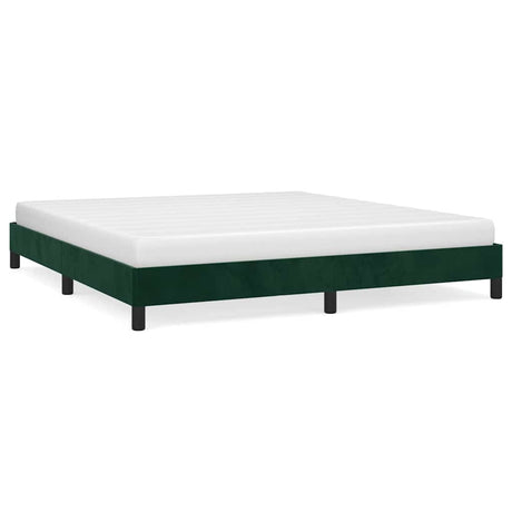 Vidaxl bedframe zonder matras 180x200 cm fluweel donkergroen