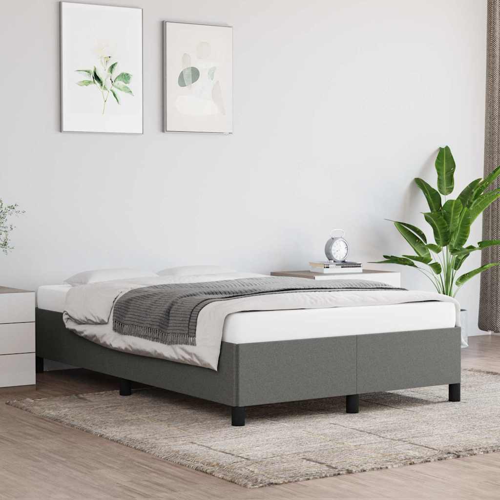 Vidaxl bedframe zonder matras 120x200 cm stof donkergrijs