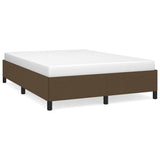 Vidaxl bedframe zonder matras stof donkerbruin 140x190 cm