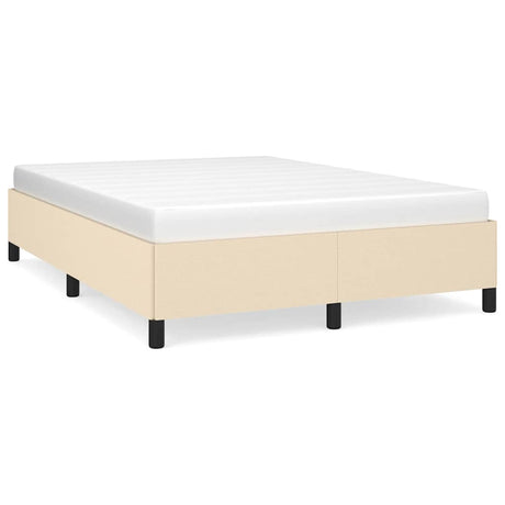 Vidaxl bedframe zonder matras stof crèmekleurig 140x190 cm