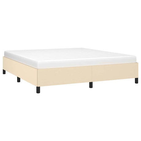 Vidaxl bedframe zonder matras stof crèmekleurig 180x200 cm