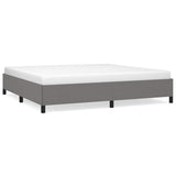 Vidaxl bedframe zonder matras stof donkergrijs 200x200 cm