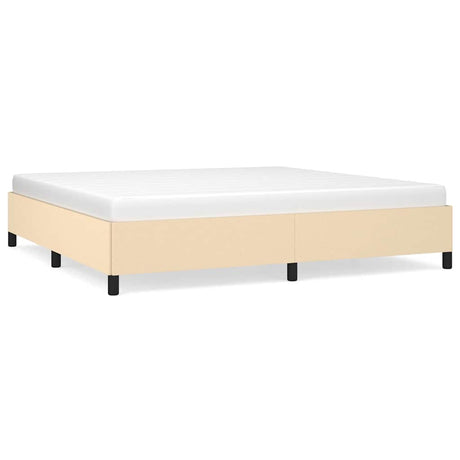 Vidaxl bedframe zonder matras stof crèmekleurig 200x200 cm