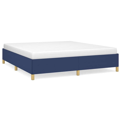 Vidaxl bedframe zonder matras stof blauw 160x200 cm