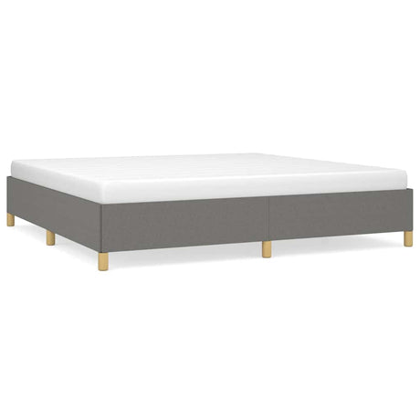 Vidaxl bedframe zonder matras stof donkergrijs 200x200 cm